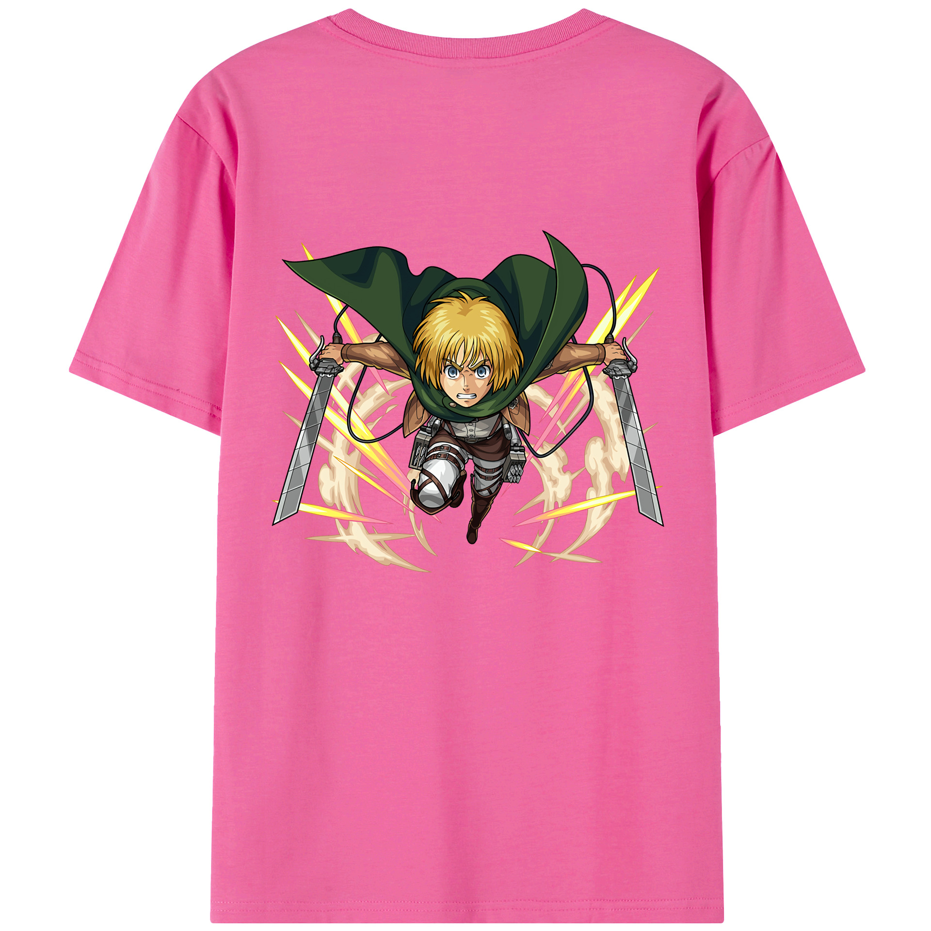 （画像用） 進撃の巨人 アルミン·アルレルト Attack on Titan Armin Arlert レディース半袖Tシャツ(バックプリント)